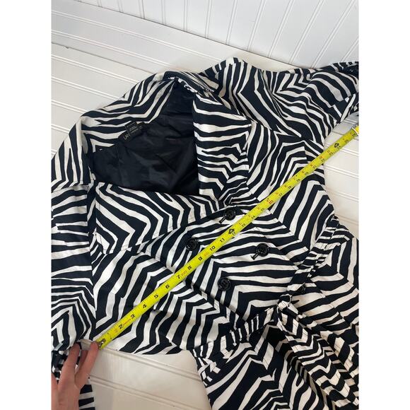 Lane Bryant Zebra Print Lightweight Belted Spring Coat Outdoor Womens Size 20 - Picture 3 of 6